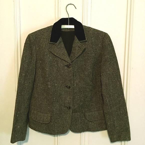 womens vintage tweed blazer